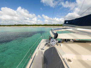 36ft Yoya Catamaran Cozumel side